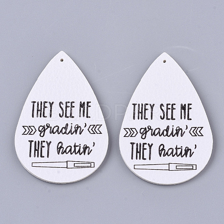 PU Leather Big Pendants LS-X-FIND-R072-10-B07-1