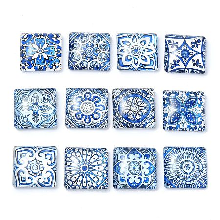 12Pcs Glass Cabochons GGLA-S059-03-1