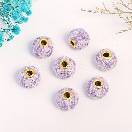 Polyester European Beads FIND-WH0111-738H-1