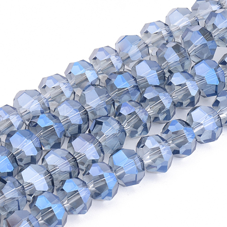 Electroplated Glass Beads Strands X-EGLA-T003-10mm-H02-1