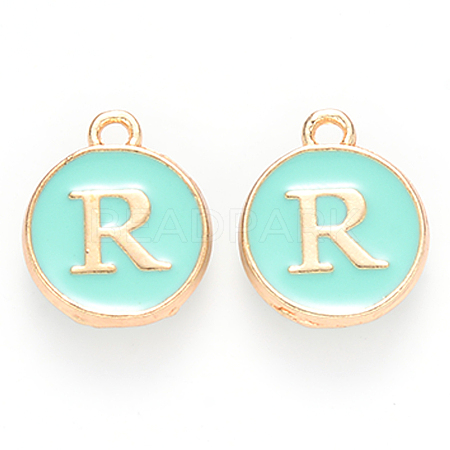 Golden Plated Alloy Enamel Charms LS-ENAM-S118-05R-1