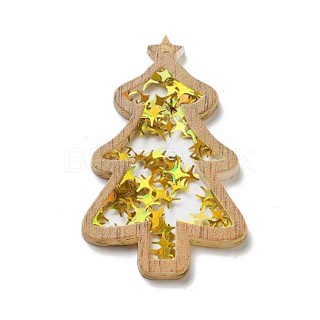 Christmas Theme Opaque Printed Acrylic Pendants SACR-Z005-02B-1