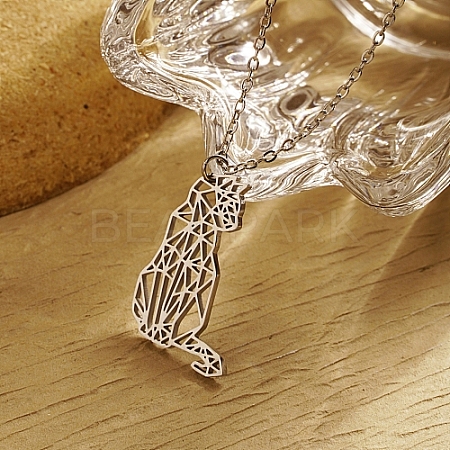Stainless Steel Color Stainless Steel Pendant Necklace GF1493-09-1