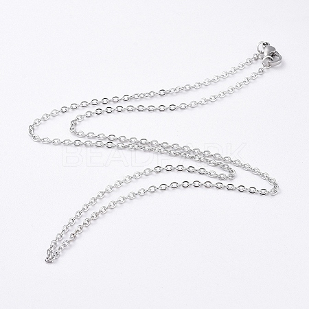 Tarnish Resistant 304 Stainless Steel Women Chain Necklaces LS-NJEW-C079-01-1