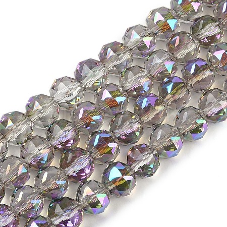 Transparent Electroplate Glass Beads Strands EGLA-N002-34C-C20-1