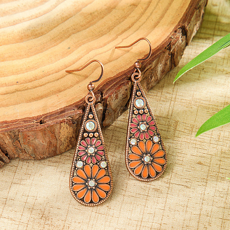 Bohemian Alloy Enamel Dangle Earrings FS-WG2DAA9-05-1