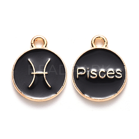 Alloy Enamel Pendants ENAM-S124-01A-08H-1