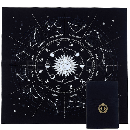 1Pc Double-Sided Velvet Tarot Cards Storage Bags TP-CN0001-27B-1