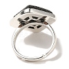 Natural Lava Rock Adjustable Rings RJEW-H240-01S-14-4