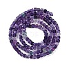 Natural Purple Fluorite Beads Strands G-P553-E02-02-3