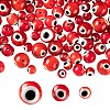 3 Strands 3 Style Handmade Evil Eye Lampwork Round Bead Strands LAMP-LS0001-12F-1