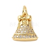 Brass Micro Pave Cubic Zirconia Charms LS-KK-I383-05G-01-1