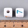 Opaque Acrylic European Large Hole Beads SACR-N020-01A-08-4
