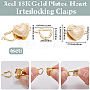 8Pcs Brass Interlocking Clasps KK-BBC0019-68-2