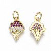 Brass Micro Pave Colorful Cubic Zirconia Charms X-ZIRC-S067-163-NF-2