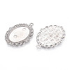 Non-Tarnish 304 Stainless Steel Pendant Cabochon Settings X-STAS-N114-02P-2