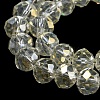 Electroplate Transparent Glass Beads Strands EGLA-A034-T2mm-T16-6