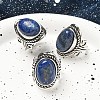 Natural Lapis Lazuli Adjustable Rings RJEW-I108-01AS-10-2