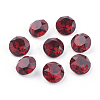 Pointed Back & Back Plated Glass Rhinestone Cabochons X-RGLA-J012-10mm-208-1