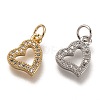 Brass Micro Pave Clear Cubic Zirconia Charms ZIRC-B002-60-1