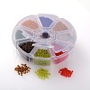 Mixed 6/0 Transparent Round Glass Seed Beads SEED-X0044-4mm-B-1
