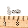 Real Platinum Plated Rhodium Plated 925 Sterling Silver Charms STER-K176-03B-P-4