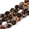 Natural Petrified Wood Beads Strands G-N342-53-8x6-07-2