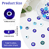 50Pcs 5 Colors Handmade Evil Eye Lampwork Beads LAMP-PA0001-30-2