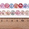 Crackle Transparent Glass Beads Strands GLAA-N063-10mm-01-2