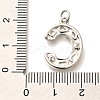 Brass Micro Pave Clear Cubic Zirconia Pendants KK-G521-01P-C-3
