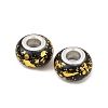 Opaque Resin Rondelle European Beads RESI-Z046-01C-2