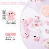 15Pcs 15 Styles Food Grade Eco-Friendly Silicone Focal Beads SIL-YW0001-51-6