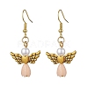 Angel Antique Golden Alloy & Resin Dangle Earrings EJEW-JE05686-08-1