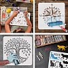 Plastic Drawing Painting Stencils Templates DIY-WH0396-529-4