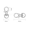 Alloy Swivel Lobster Claw Clasps PALLOY-PH0006-01S-3