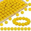 80Pcs Round Silicone Focal Beads SIL-SZ0001-24-11-1