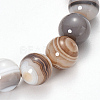 Natural Striped Agate/Banded Agate Beaded Stretch Bracelets BJEW-Q692-03J-2
