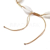 Adjustable Nylon Thread Shell Beads with Brass Kids Necklaces NJEW-JN04796-5