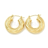 Ion Plating(IP) 304 Stainless Steel Hoop Earrings for Women EJEW-G401-01F-G-1