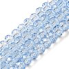 Transparent Baking Paint Glass Beads Strands DGLA-A034-T8mm-D13-1