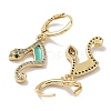 Real 18K Gold Plated Brass Dangle Leverback Earrings EJEW-L269-010G-02-2