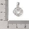 925 Sterling Silver Micro Pave Cubic Zirconia Pendant Settings STER-H113-05P-01-3
