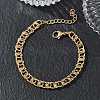 7MM 304 Stainless Steel Twisted Chain Bracelets SA-CBA2696-06G-1