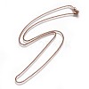 304 Stainless Steel Box Chain Necklaces NJEW-F261-18RG-1
