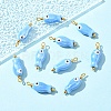 10Pcs Evil Eye Fish Shaped Glazed Porcelain Pendants PALLOY-YW00086-06-1