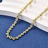Brass Heart Link Chain Necklaces NJEW-M108-27G-1