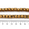 Electroplated Natural Lava Rock Beads Strands G-A256-D01-01E-4