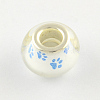 Large Hole Dog Paw Prints Pattern Resin European Beads OPDL-Q129-187A-1