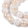 Electroplated Crackle Glass Beads Strands EGLA-N014-10mm-02-3