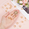 24Pcs Brass Clip-on Earring Converters Findings KK-SP0001-16G-3